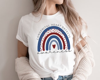 CHD Awareness Shirt: Congenital Heart Defects Rainbow