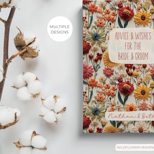 Personalized Wedding Advice Book: Floral Mr & Mrs Keepsake
