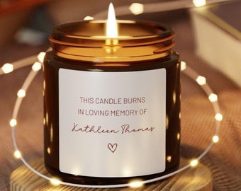 Personalized Memorial Candle: Sympathy Gift, Loss Remembrance