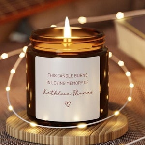 Personalized Memorial Candle: Sympathy Gift, Loss Remembrance