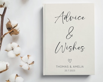 Wedding Advice For The Bride and Groom Book, Advice For The Happy Couple, Best Wishes Wedding Guest Book