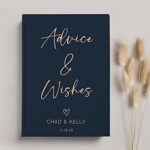 Personalized Wedding Guest Advice Book, Wedding Keepsake Journal Gift