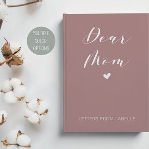 Letters To Mom Personalized Mama Notebook, Custom Dear Mom Journal, Customized Memory Keepsake Book, Mothers Day Gift From Daughter or Son