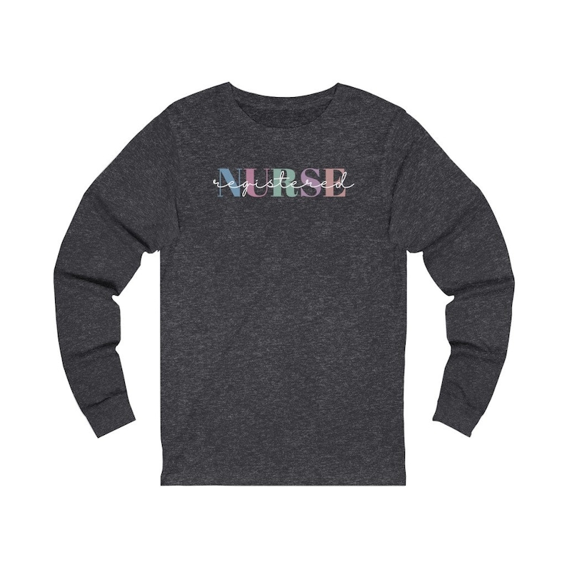 RN Long Sleeve Shirt: Registered Nurse Tee, Nursing School Gift image 3