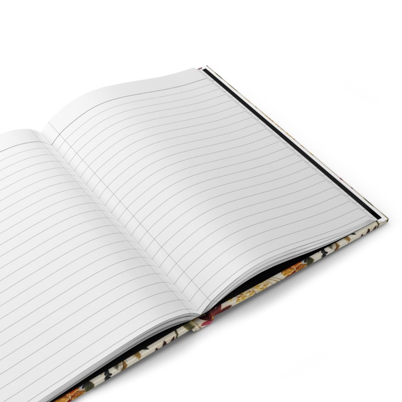 Cuaderno de tapa dura con texto personalizado: Cuaderno de gratitud con flores silvestres imagen 9