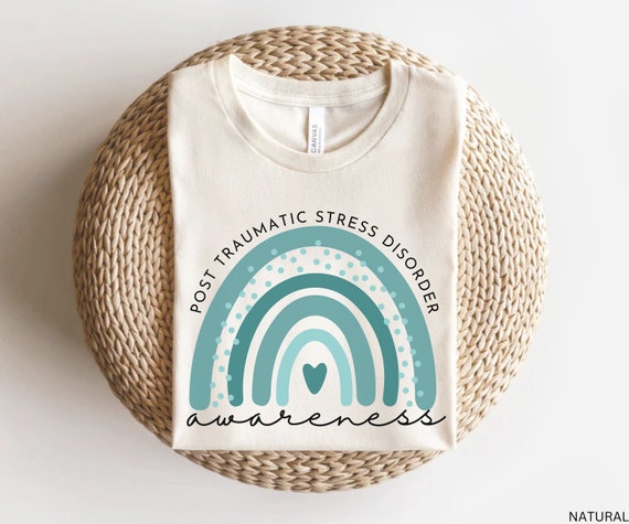 PTSD Awareness Shirt: Rainbow Graphic, Unisex Bella Canvas