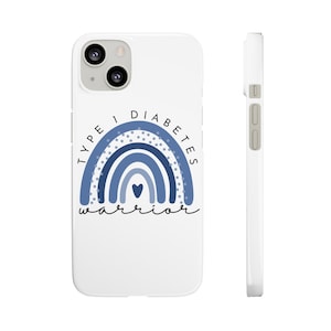 Type 1 Diabetes Warrior Phone Case: Rainbow T1D Gift