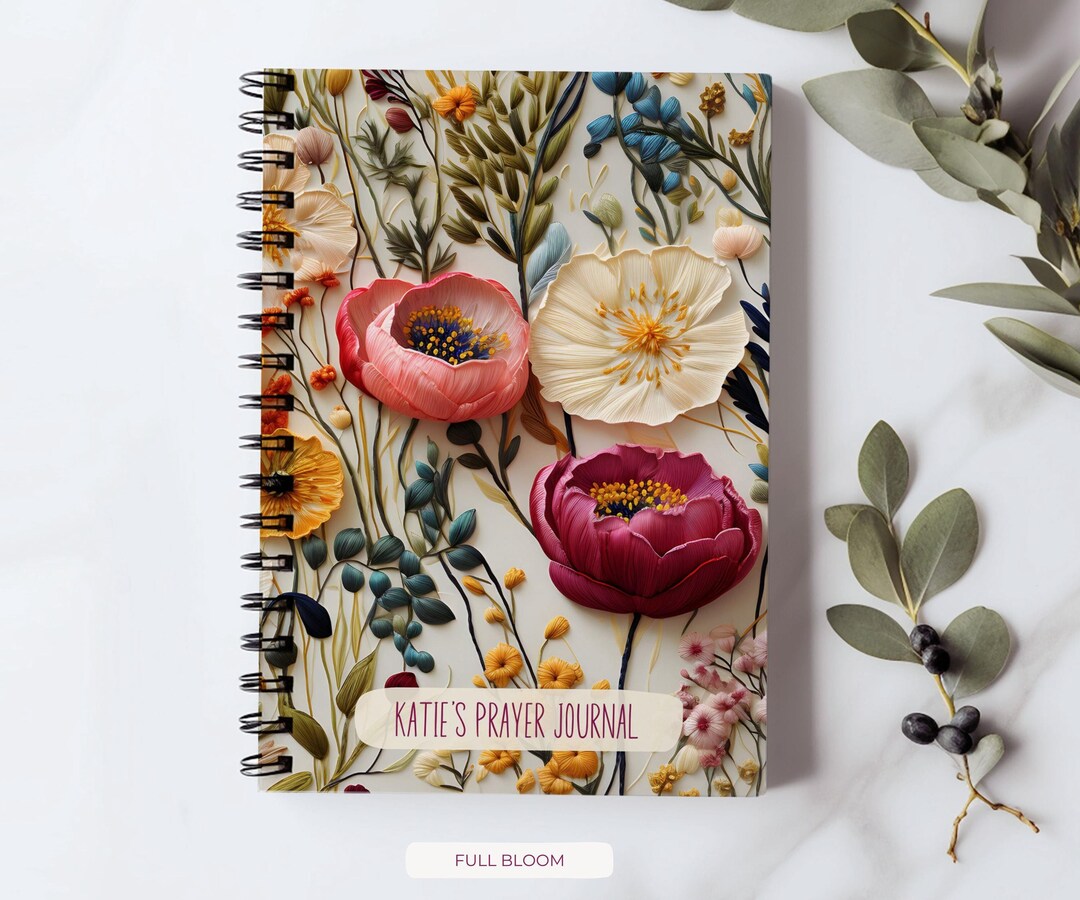 Spiral Bound Prayer Journal for Women, Spiral Prayer Floral Gift ...