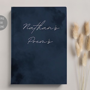 Custom Poetry Journal, Personalized Poetry Gift, Hardcover Writers Journal, Custom Writer Gift