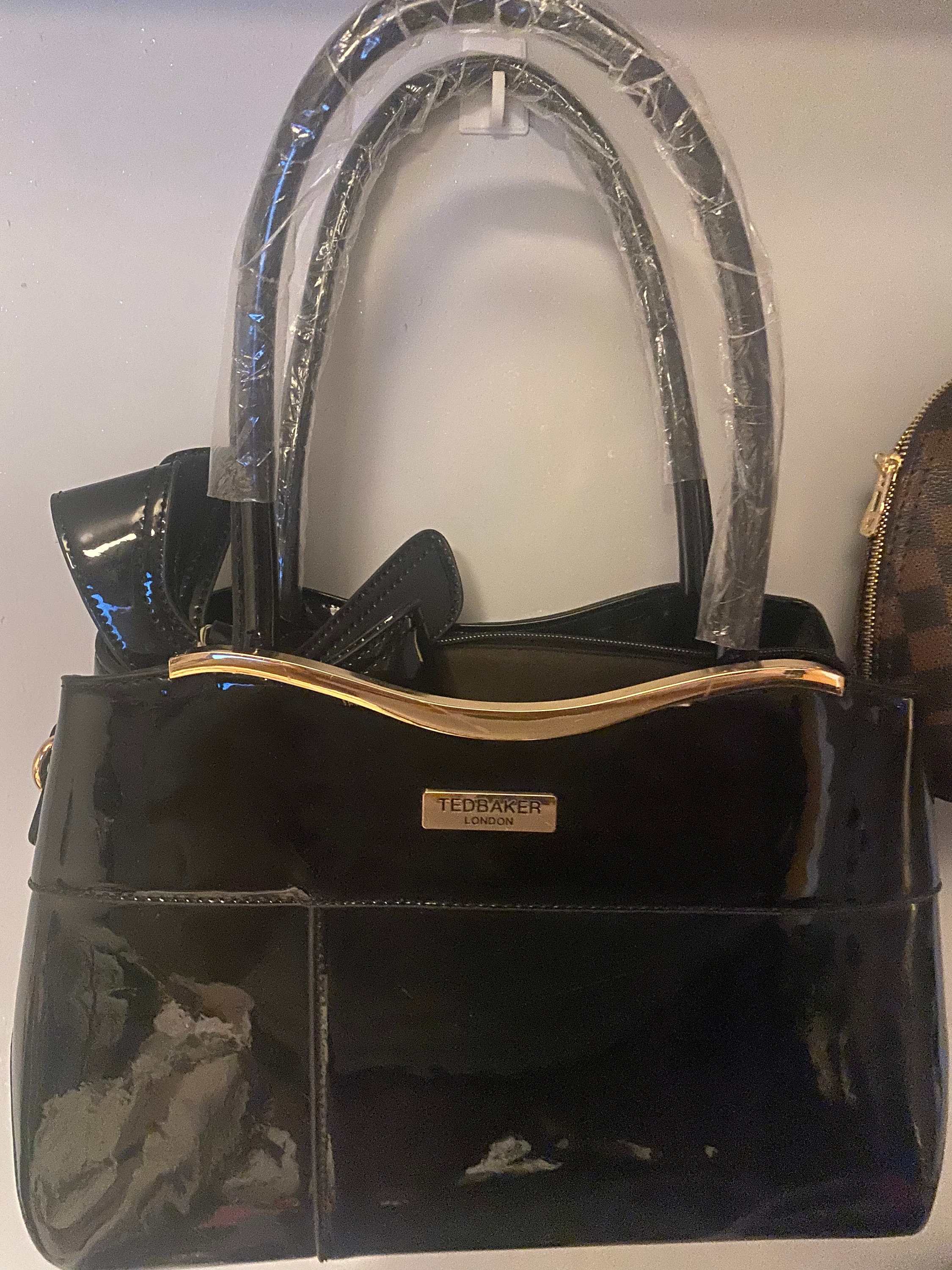 Ted baker shop black patent purse