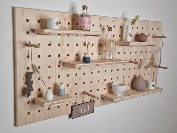 120 X 60 Cm Pegboard Pegboard Wooden Peg Board Peg Board Wall Peg Board Shelf Wall Perforated Board Perforated Board Etsy