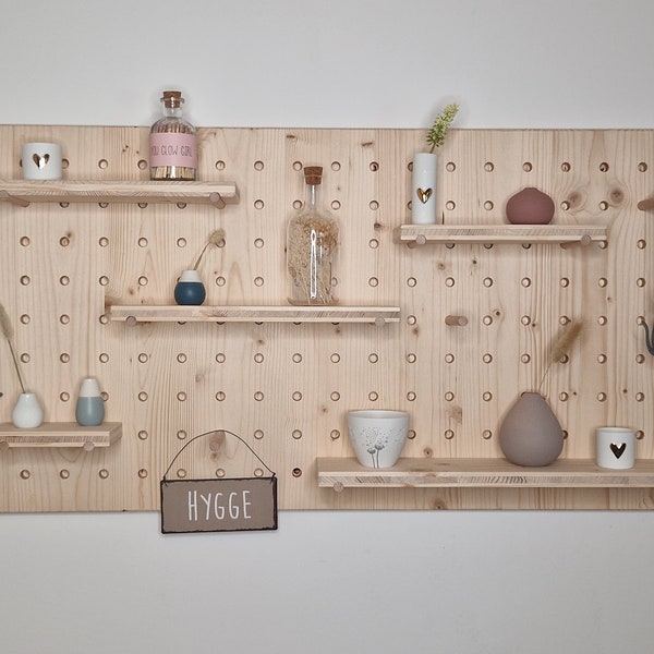 100x50cm Pegboard / Steckbrett / Wooden Peg Board, Peg Board Wall, Peg Board Shelf, Wall Organizer, Pegboard Wood, Wand Lochbrett Lochplatte