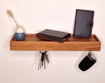 Schlüsselbrett 30cm mit magnetischen Schlüsselhalter,  Wooden wall Key Rack,