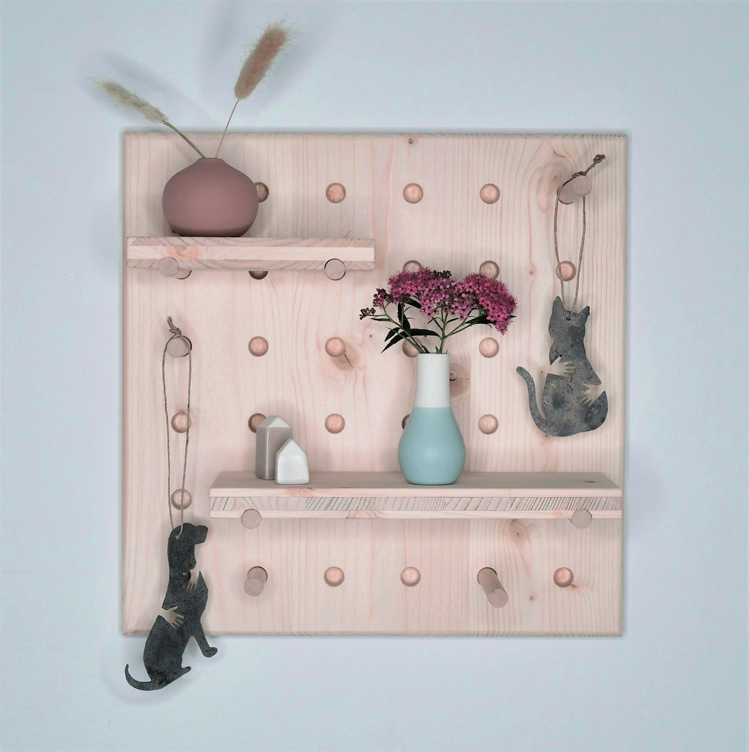 33 X 33 Cm Pegboard / Pegboard / Wooden Peg Board Peg Board Etsy