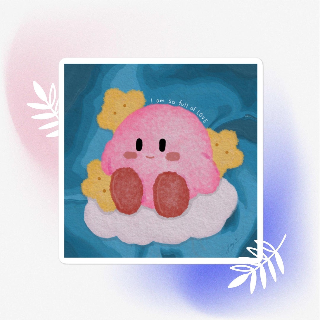 Kirby Cloud Sticker · Kirby Sticker · Square Sticker · Cute Sticker - Etsy