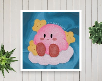 Kirby Cloud Print · Kirby Print · Square Print · Cute Print