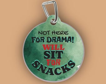 Metal Dog Tag, Personalized Pet ID, Customized Name and Phone, Scratch Resistant,  Scannable QR Code Profile, Funny Tag for Pets -  Drama