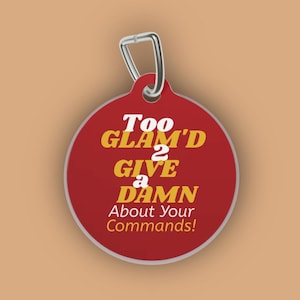 Custom Pet ID Tag: Glam Design, Optional QR Code