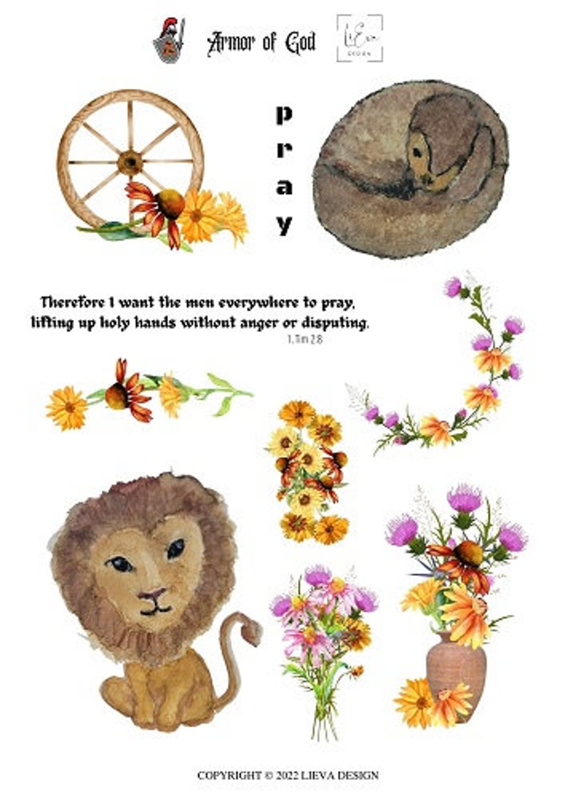 Armor of God Kit. Bible Journaling Supplies. Christian Faith. Easy to