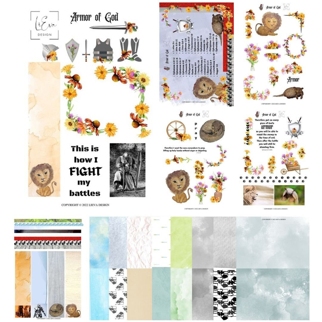 Armor of God Kit. Bible Journaling Supplies. Christian Faith. Easy to
