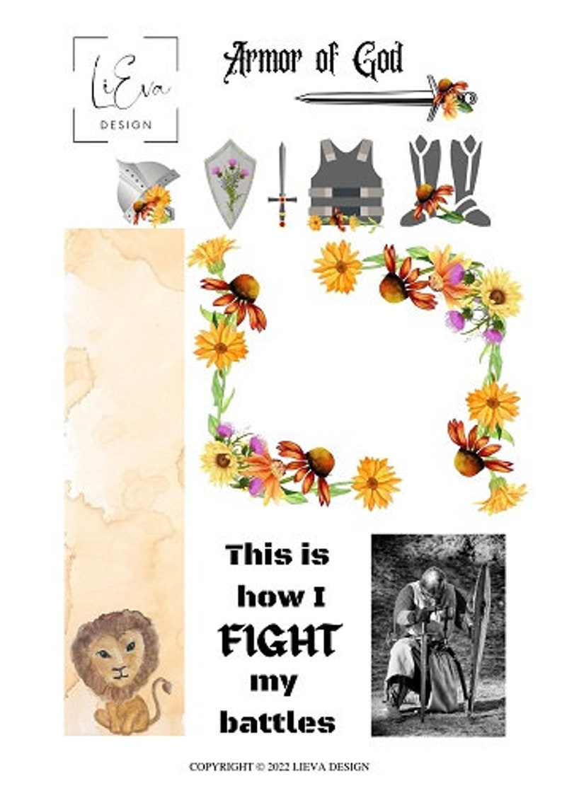 Armor of God Kit. Bible Journaling Supplies. Christian Faith. Easy to