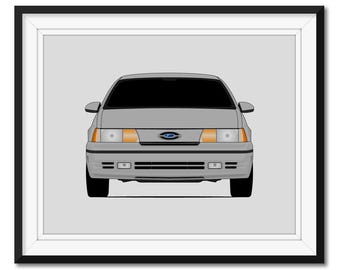 Poster ispirato alla Ford Taurus SHO (1989-1991), stampa artistica da parete, decorazione CX1