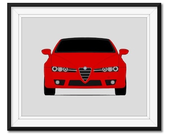 Poster auto ispirato all'Alfa Romeo Brera (2005-2010), stampa artistica da parete CX1 (senza cornice)