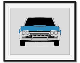 Poster ispirato alla Ford Thunderbird (1961-1963), stampa artistica da parete CX1