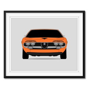 Alfa Romeo Montréal (1970-1977) inspiré de voiture affiche impression murale art déco CX1 (sans cadre)
