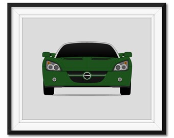 Poster auto ispirato alla Opel Speedster Vauxhall VX220 (2001-2005), stampa artistica da parete CX1 (senza cornice)