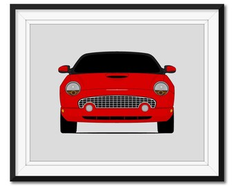 Poster ispirato alla Ford Thunderbird (2002-2005), stampa artistica da parete, decorazione CX1
