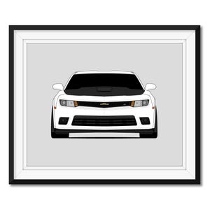 Chevy Camaro SS 1LE (2013-2015) geïnspireerd op autoposter print muurkunst decor CX2 (ingelijst)