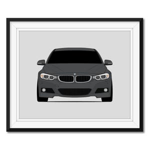 Póster inspirado en BMW Serie 3 340i F30 (2016-2019) para decoración de pared CX1 (sin marco)