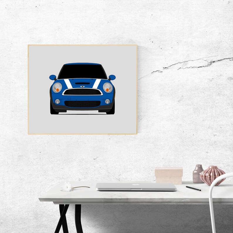 Mini Cooper S 20072013 R56 2nd GEN Inspiriert Poster Druck Wand Kunst