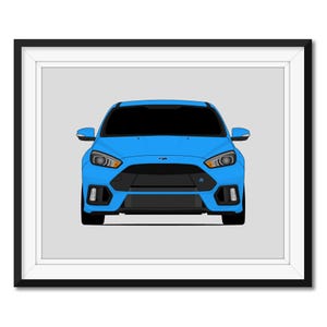 Ford Focus RS (2016-2018) 3rd Generation Inspired Car Poster Print Wall Art Decor CX1 (Unframed)