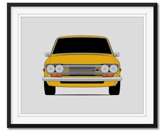 Datsun 510 Bluebird 1300 1500 1600 (1968-1973) Inspirerad bilaffisch Väggkonstdekor CX1 (Oramad)