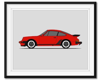 ポルシェ 930 (911 ターボ) (1975-1984) (サイドプロファイル) カー