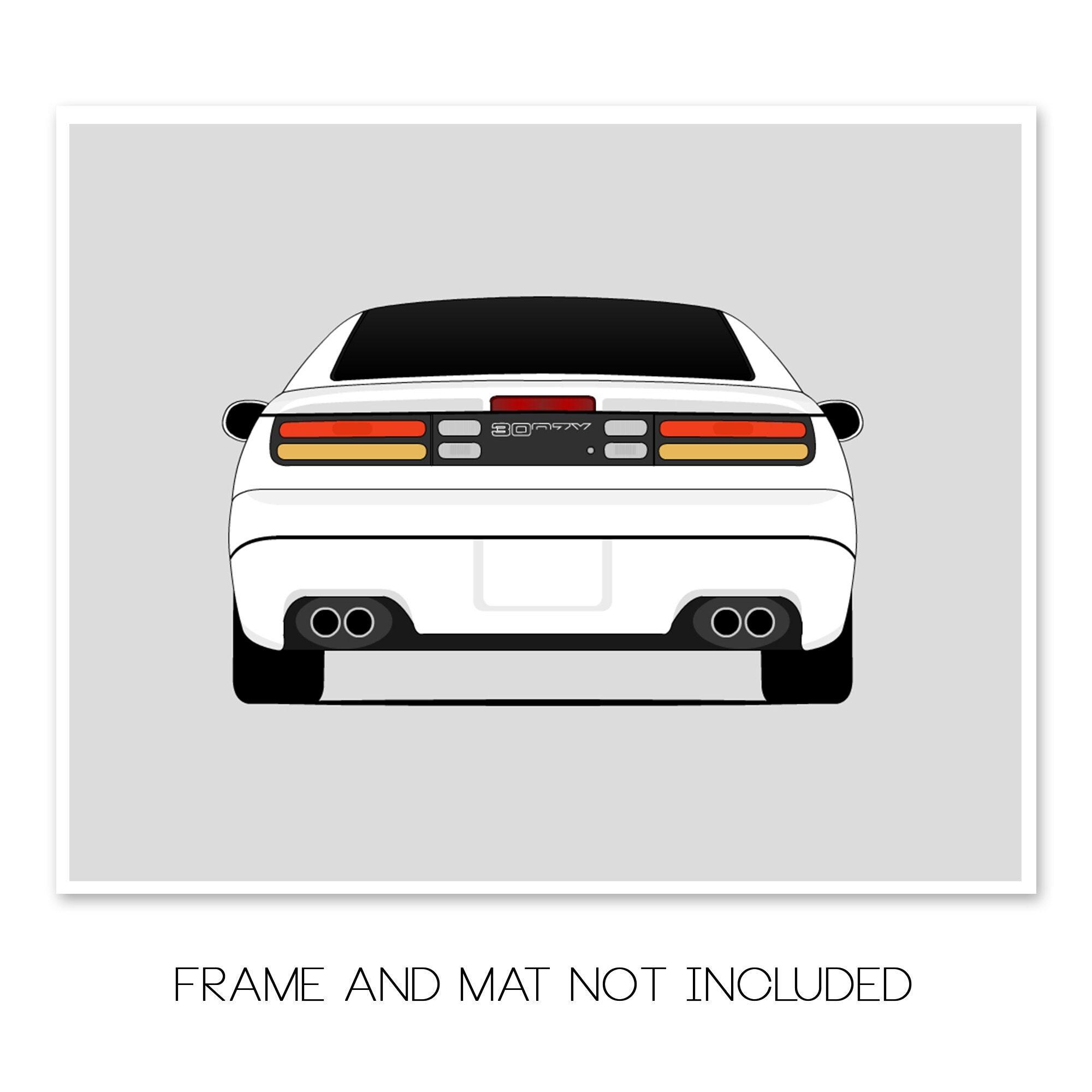 Nissan 300ZX Z32 (1989-2000) (rear) Inspired Poster Print Wall Art