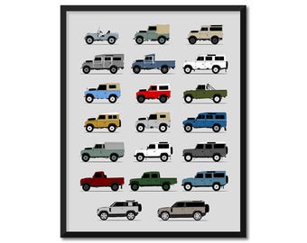 ランドローバー ディフェンダー 広告 レトロ 自動車 ポスター カー