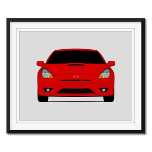 Toyota Celica T230 (1999-2006) 7th Generation Inspired Car Poster Print Wall Art Decor CX1 (Unframed)