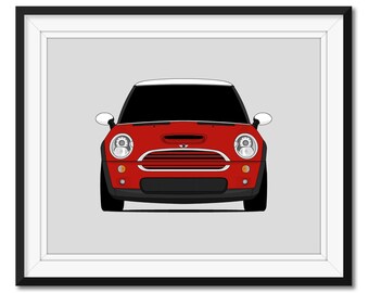 Mini Cooper S R53 (2000-2006) Poster auto ispirato alla prima generazione, stampa artistica da parete (R50 R52) CX1 (senza cornice)