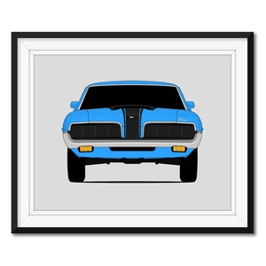 Merkur Cougar (1969-1970) 1.Generation Inspiriert Auto Poster Druck Wandkunst Dekor CX2 (Ungerahmt)