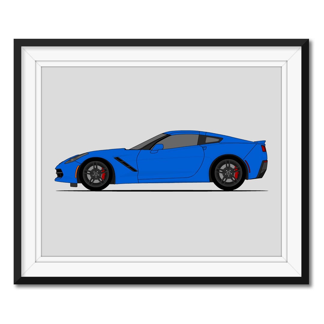 CHEVROLET CORVETTE STINGRAY Z51 GICLEE CANVAS ART PRINT POSTER main image 1