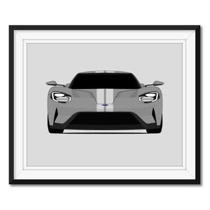 Ford GT (GT40) (2016-2022) 2nd Generation Inspired Car Poster Print Wall Art Ford GT40 2018 Ford gt 2017 Ford gt 2016 Ford gt CX2 (Unframed)