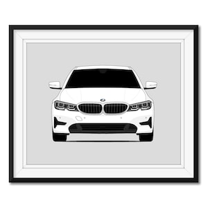 BMW 3er 330i G20 (2019-2020) Inspiriert Auto Poster Druck Wandkunst Dekor CX1 (Ungerahmt)