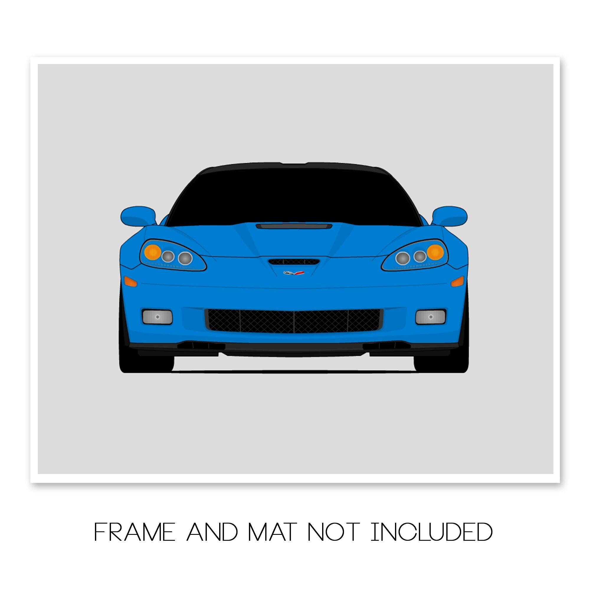 Chevy Corvette ZR1 (2009-2013) C6 Inspired Poster Print Wall Art