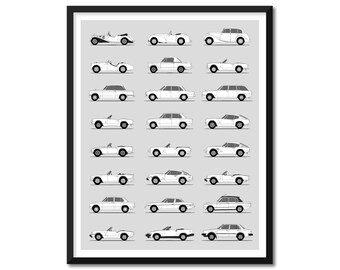 Póster de coche inspirado en Triumph (perfil lateral), impresión, decoración de pared con lo mejor de la historia de Triumph Generations Evolution BX1