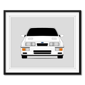 Ford Sierra RS Cosworth (1986-1992) Poster ispirato alla stampa artistica da parete CX1 (senza cornice)