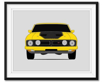 Poster ispirato alla Ford Falcon XB GT (1973-1976), stampa artistica da parete CX2