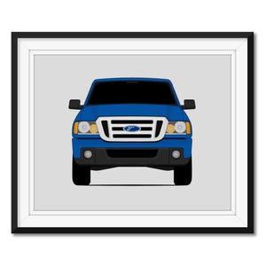 Ford Ranger (2006-2011) 3rd Generation Inspired Car Poster Print Wall Art Decor CX1 (Unframed)